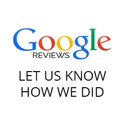 Leave a Review on Google, let us know how we did.