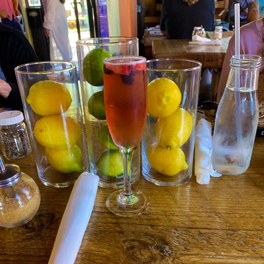 Berry Mimosa at Two Cracked Eggs Cafe' River Street